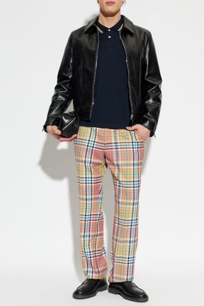 Vivienne Westwood Polo With Logo Patch, Mens, Navy Blue