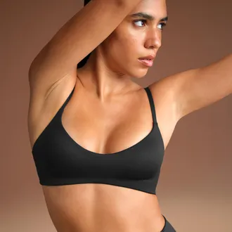 Nike Womens SKIMS Matte Micro-Scoop Bra in Black | BRSPT5120-OBD