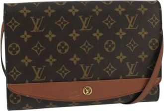 Louis Vuitton Tweedehands Canvas Louis Vuitton tassen - Dames - Vintage Schoudertas - Bruin - ONE Size - Vintage