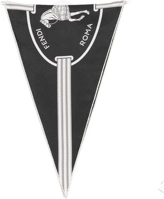 Fendi Equestrian-print Triangular Scarf