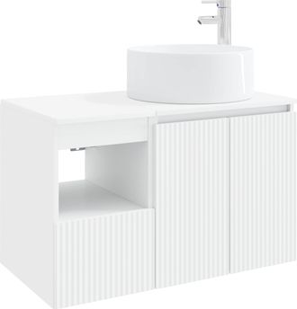 vidaXL Juego De Muebles De Ba&ntilde;o 2 Uds. Blanco Madera De Ingenier&iacute;a Vidaxl