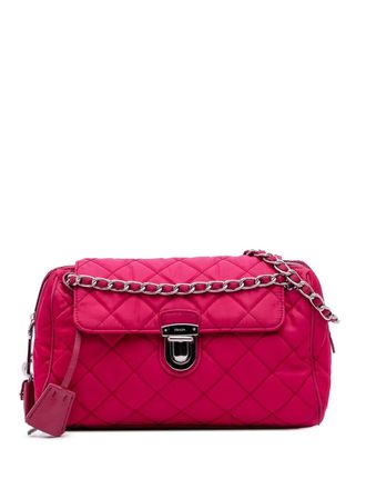 Prada 2013-2025 Impuntu Tessuto Chain crossbody bag - women - Nylon - One Size - Pink