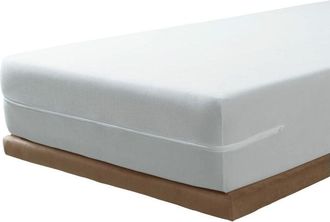 None Savel, Coprimaterasso in Spugna Elasticizzata 100% Cotone. Colore: Bianco - Singolo (90x190/200cm)