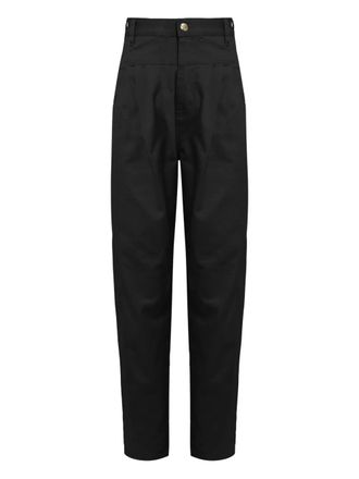 Amapô Broek met geplooide voorkant - Zwart