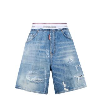 Dsquared2 Denim Shorts, male, Blue, Size: XL Denim Surfer Shorts