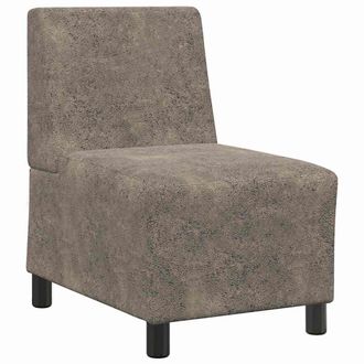 vidaXL Sof&aacute; Modular Sin Brazos Gris Oscuro 55 Cm Piel Sint&eacute;tica Vidaxl