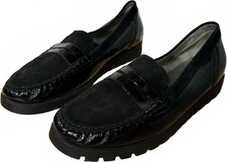 Waldl&auml;ufer Womens Eliza Loafer In Black Combo