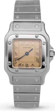 Cartier Pre-owned Cartier Santos De Cartier Galbee Quartz White Dial Ladies Watch 9057