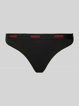 HUGO BOSS String aus Baumwoll-Mix Modell HUGO ID THONG in Black, Größe XL