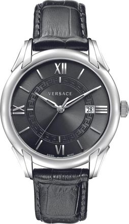 Versace Apollo Horloge - Heren - Horloges - Zwart - ONE Size - Leer - Accessoires