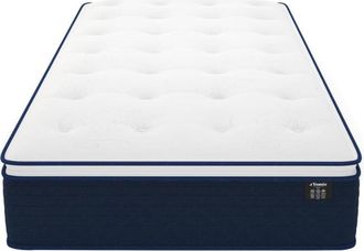 VENTE-UNIQUE.COM Colch&oacute;n cl&aacute;sico poli&eacute;ster blanco 90 x 190 cm