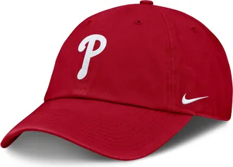 Nike Philadelphia Phillies Club Mens Nike Mens MLB Adjustable Hat in Red | NB0162QPP-BEK