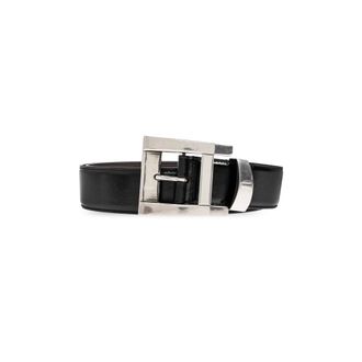 Versace Belts, male, Black, Size: 110 CM Leather Belt 4 cm