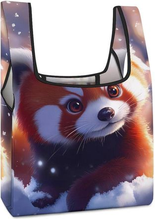 Generic Red Panda Shopping Bag Reusable Grocery Tote Bag Foldable Handbag for Travel Picnic