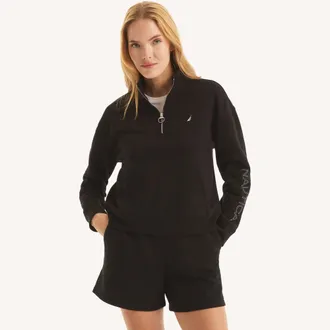 Nautica Womens Fleece Quarter-Zip