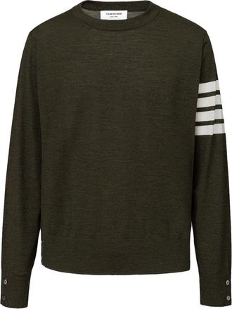 Thom Browne Trui met ronde hals - Heren - Ronde hals truien - Groen - 2XS - Wol - Truien & Vesten