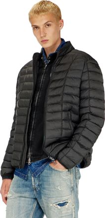 Diesel Puffer jacket in light nylon - Winter Jackets - Man - Black