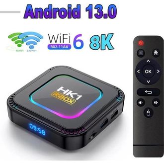 OEM Hk1 Smart Box Rbox-k8 Rgb Light Android 13 Tv Box Rk3528 4gb Ram 32gb Rom 8k Multimedia Netflix Youtube