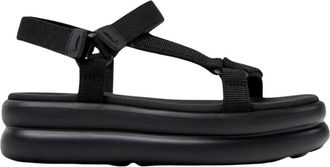 Camper Schoenen, Dames, Zwart, 36 EU, Zwarte Plateau Sandalen