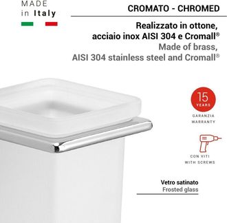 Gedy Gedy - A9101300000 Il Giglio Portacepillos Cromo - Ref: A9101300000