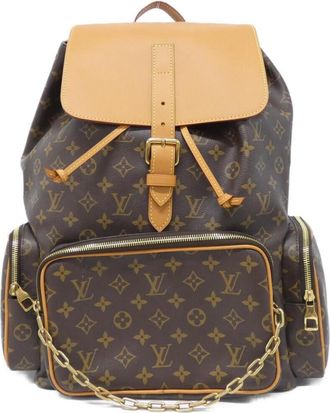 Louis Vuitton Monogram Marron Coated Canvas Backpack (Pre-Owned)