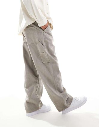 Nike carpenter pants in light gray