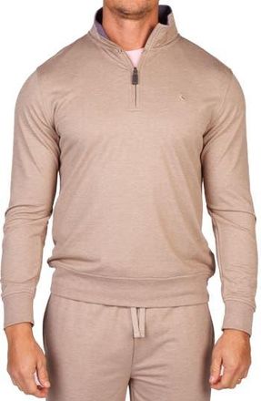 Tailorbyrd French Terry Quarter Zip Pullover in Oatmeal at Nordstrom Rack, Size Xx-Large