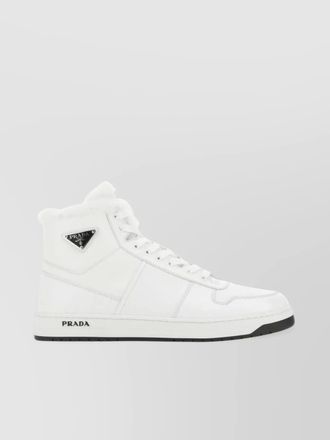 Prada leather high-top sneakers