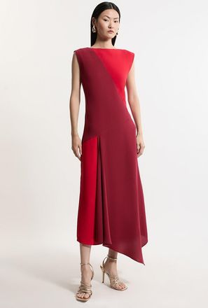 Karen Millen Soft Tailored Colour Block Midi Dress