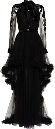 Saiid Kobeisy bead-embellished dress - Black