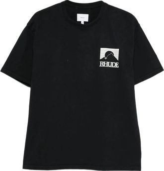 Rhude Moonlight Tee - Heren - T-shirts - Zwart - S - Katoen - Tops