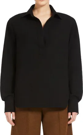 Max Mara Womens Black Cotton Shirt