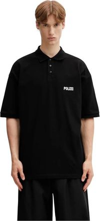 VETEMENTS Geborduurd Poloshirt - Heren - Polos - Zwart - L - Katoen - Tops