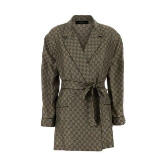 Gucci Dames, Mantels, Bruin, Maat: XS Zijde