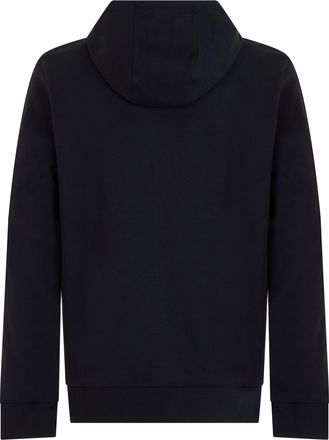 HUGO BOSS Mens Cotton Zip-Up Hoodie Black Top