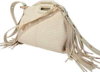 Maje Raffia effect Miss M Mini bag in Beige at Nordstrom, Size Medium