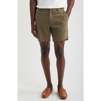 Nordstrom Linen Blend Shorts in Olive Tundra at Nordstrom, Size 34