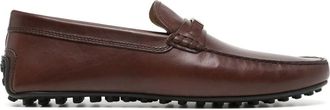 Tod's Loafers met logoplakkaat - Bruin