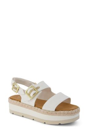 Toms Giana Flatform Sandal in White at Nordstrom, Size 5.5