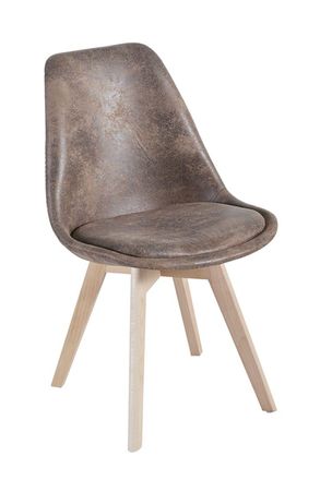 Regalos Miguel Sillas Comedor - Silla Synk Vintage - Marr&oacute;n Claro