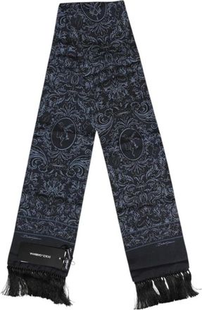 Dolce & Gabbana Pa&ntilde;uelo con flecos Paisley - Accessories - Mujer - Azul - ONE SIZE