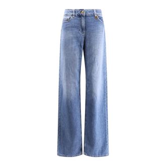 Elisabetta Franchi Dames, Jeans, Blauw, Maat: W30 Katoen