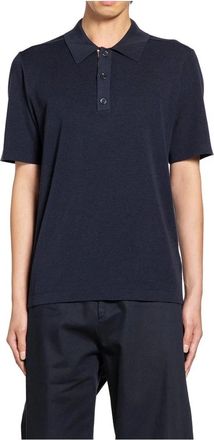 Burberry Navy Lightweight Wool Collar Shirt