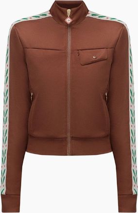 Casablanca Womens Casablanca Laurel Track Top Brown Jackets - Size: 18/16