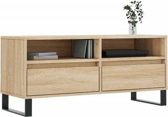 Berkfield Home TV Cabinet Sonoma Oak 100x34.5x44.5 cm Engineered Wood in Light Brown