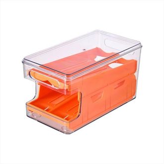 OEM Caja Para Guardar Huevos Con Riel Extra&iacute;ble, Apilable Y Resistente A Los Golpes, Organizador Para Refrigerador Y Cocina - Crezuo