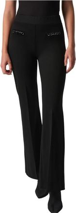 Joseph Ribkoff Flare Formele Broek - Dames - Wijde Broeken - Zwart - 2XL - Nylon - Broeken