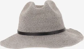 Filippo Catarzi Womens Paper Hat With Logo Gray