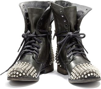 Generic Womens Low Heel Lace Up Studded Ankle Boots, Round Toe Comfortable Goth Short Boots, Fashion Side Zipp Evening Party Booties,Black,2.5 UK