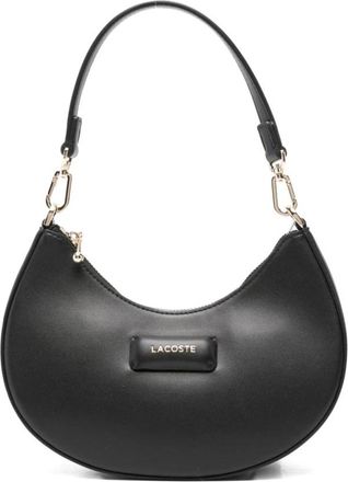 Lacoste Casual Half Moon Portemonnee - Dames - Schoudertassen - Zwart - ONE Size - Leer - Tassen